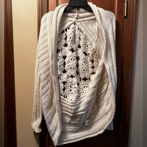 Crochet back knit cardigan Size L